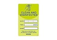 Harfield Tableware LabelFresh Clean & Disinfected Green Labels 500 per roll Removable & Dissolvable Labels Cleaning Stickers Sanitation Hygiene Procedure, One size, 832GRE