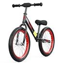 Bueuwe 16 inch Balance Bike for 4 5 6 7 8 Year Old Boys Girls, No Pedal Kids Bikes, Toddler Training Bicycle with Adjustable Seat, Best Gift, Black