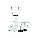 Bajaj Rex Mixer Grinder 500W|Mixie For Kitchen With Nutri-Pro Features|3 SS Mixer Jars For Heavy Duty Grinding|Adjustable Speed Control|Multifunctional Blade System|1 Year Warranty By Bajaj|White