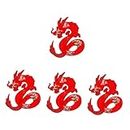 COHEALI 4pcs Year of The Dragon Zodiac Cloth Sticker Garment Decor Garment Applique Dragon Sewing Patches DIY Clothing Sewing Applique DIY Patch Embroidered Lovers Accessories Fabric