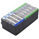 sisma Video Games Storage Case Compatible with Xbox PS5 PS4, Holds Around 22-25 Game Discs, Games Organiser Home Safekeeping Foldable Box