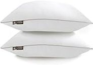 Makimoo Premium 2-Pack Bamboo Sleeping Pillow, Bed Pillow, Super Soft, Hypoallergenic, Dust-Mite Resistant with Washable Covers and Microfiber Filling Queen Size Pillow (75x48 cm)