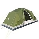 8 Person Camping Tent, 14’ X 8’ X72'',Waterproof Windproof Family Tent with Top Rainfly, Double Layer, Large Mesh Windows, Easy Set Up for Hiking and Outdoor for All Seasons (Green)