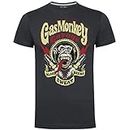 Gas Monkey Garage Official Kyd T Shirt GMG Hot Rod 'Sparkplugs' Grey L