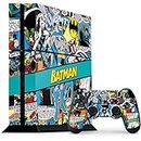 Skinit Decal Gaming Skin Compatible with PS4 Console and Controller Bundle - Officially Licensed Warner Bros Batman Comic Book Design