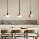 Natural Stone LED Pendant Lights For Dining Room Kitchen Bar Bedside Shop White Glass Hanging Lamp