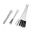 Set of 15 Cleaning Brushes and 10 Cleaning Needles - for Small Openings/Tubes/Pipes - for Example: Spray Paint Gun, Car/Motorcycle/Scooter Carburetor, Pet Feeding Bottle, Coffee Machine, etc.