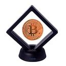 Craftbia® Bitcoin Coin Copper with Display Item Case, Cryptocurrency Coin, in Protective Case As Well As Stand,Perfect for Home or Office Decoration| BTC Cryptocurrency (Bitcoin Copper)