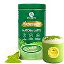 Chazoku Supercharged Matcha Latte Powder - Authentic Japanese Origin Super Ceremonial Grade Matcha, Sweetened with Monk Fruit, Serving Scoop Included