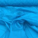 Silky Taffeta PEARL Diamond Stitch Fabric Quilted Dress Curtains 60" TURQUOISE