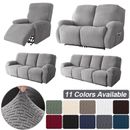 Knitted Recliner Sofa Covers Stretch Protector Armchair Covers 1/2/3/4 Seater