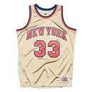 Mitchell & Ness Patrick Ewing #33 New York Knicks 1991-92 Gold Collection NBA Jersey, Medium