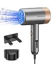 AEXERO Hair Dryer For Men And Women,1400 Watts Portable Hair Dryer With Stand And Concentrator Nozzle, Blue Ray Ion Technology, Overheat Protection, Low Noise, And Compact Design(Rose Gold)