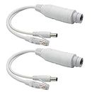 ANVISION 2-Pack Active 48V to 12V Waterproof PoE Splitter, IEEE 802.3af Compliant 10/100Mbps IP Camera AP Voip Phone and More, White