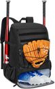 TORIBIO Baseball Bat Bag, Baseball Equipment Backpack Bag with Shoe Compartment,