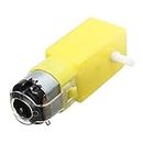 R&D Single shaft BO Motor | Single Shaft Smart Car/Robot | Electronic Hobby and Projects | Gear Motor for Robotic Vehicles- Black and Yellow- (Pack of 2))