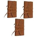 Tofficu 3pcs Leather Journal for Men Leather Journal Diary Journal Notebook Writing Supplies& Correction Supplies Writing Journal Vintage Leather Journals Daily Old Fashioned Men and Women