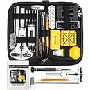 Watch Repair Kit, Watch Case Opener Spring Bar Tools, Watch Battery Tool Kit, Watch Band Link Pin Tool Set with Carrying Case and Instruction Manual