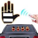 Middle Finger Car Light, Road Rage LED Sign for Car, Glogesture Hand Light, Light Up Middle Finger for Car Window with Remote Control,Truck Accessories, Cool Stuff for Man