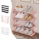 4 Tier Shoe Rack Organizer for Entryway - Multi-functional Lightweight Independent Shoe Cabinet With Thickened Steel Pipe, Space-Saving Shoe Stand for Garage Closet Hallway Clearance Items Todays