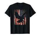Merica 4 de julio American Eagle Vintage Retro USA Flag Camiseta