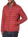 Amazon Essentials Men's Packable Lightweight Water-Resistant Puffer Jacket (Available in Big & Tall), Brick Red, XL
