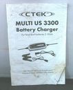 User Manual & Guide CTEK Multi US 3300 Battery Charger Lead Acid Batteries 290Ah
