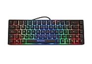 DeepGaming TM065 – 65% RGB Compact Keyboard with Mechanical Keyboard Sound and Membrane Softness, 69 Keys (19 Anti-Ghosting), 10 Lighting Modes, TKL, USB Wired