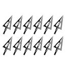 Feyachi Hunting Broadheads 12 Pack Fixed Blade Broad Head 100 Grain Archery Arrow Tips for Crossbow and Compound Bow