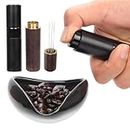 4-Piece Coffee Bean Dosing Cup, Spray Bottle, Espresso Stirrer Tool, Teaspoon Set, Ceramic Coffee Dosing Vessel Tray Kit Coffee Bar Accessories for Coffee Lovers (Up to 35g Coffee Bean)