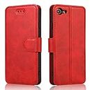 QLTYPRI iPhone 6 iPhone 6S Case Premium PU Leather Simple Wallet Case TPU Bumper [Card Slots] [Hidden Kickstand] [Magnetic Adsorption] Shockproof Flip Cover for Apple iPhone 6 iPhone 6S - Red