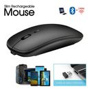 Optical Wireless Bluetooth 5.1 Slim Rechargeable Mouse for Laptop, Mac，iPad