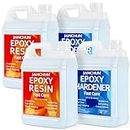 JANCHUN 2 Gallon Epoxy Resin + 2 Gallon Epoxy Hardener, High Gloss Coating for River Table Tops, Art Casting Resin, Jewelry Making, DIY, Tumblers, Molds, Art Painting, Fast Curing Resin