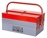 KHADIJA Metal 5 Compartment Tool Box (Red Grey)