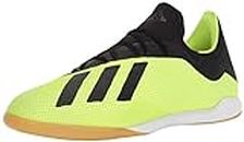 adidas Men's X Tango 18.3 Indoor Soccer Shoe, Solar Yellow/Black/White, 13 US