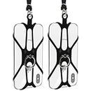 Universal Phone Lanyard Holder 2 Pack, takyu Silicone Cell Phone Strap with Detachable Neckstrap and Phone Ring Holder