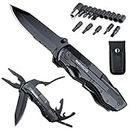 RAXCO Pocket Knife, 16-in-1 Multitools Folding Knife with long nose Plier, multi-tools with Screwdrivers