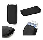 DFV mobile - Neoprene Waterproof Slim Carry Bag Soft Pouch Case Cover Compatibile con Nokia Lumia 521 - Black