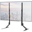 WALI TVS004 Universal TV Stand Table Top for Most 27 to 85 inch LCD Flat Screen TV, VESA up to 1000 by 800mm, 27 to 85 inch