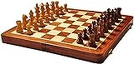 Promotion Mall Handmade Folding Chess Set with Magnetic Chess Board for Kid’s and Family