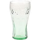 Genuine Coca-Cola Green Glass, Contour Glass Set of 4-16 oz. As Timeless as They are Functional! Vintage Inspired and Made of Georgia Green Glass, Embossed Coca-Cola Logo. A Classic Bell (4)
