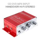 2CH Audio Power Amplifier Stereo HiFi FM Home Car Karaoke Amp w/ Remote Control