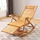 Urbancart ® Relax Bamboo Wooden Rocking Chair for Home Living Room and Outdoor Lounge, Brown (Design-1)