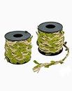 Just Flowers 10m Leaf Rope Natural Hessian Jute Twine Rope Burlap Ribbon for DIY Craft for Home Garden Wedding Decoration (Pack of 4)