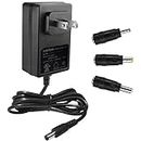 UL Listed 15V 2A Power Supply, 100-240V AC to 15VDC 2000mA Wall Charger Replacement Adapter with 5.5mm x 2.1mm /2.5mm, 3.5 x 1.35mm, 4.8mm x 1.7mm Output Jack for AIMTOM SPS-155 and Small Electronics