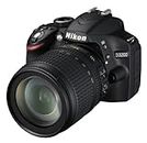Nikon D3200 SLR-Digitalkamera (24 Megapixel, 7,4 cm (2,9 Zoll) Display, Live View, Full-HD) Kit inkl. AF-S DX 18-105 VR Objektiv schwarz