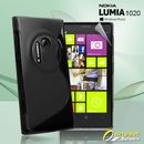 Black S Curve Gel Case For Nokia Lumia 1020 + SP Jelly Tpu Soft Skin Cover
