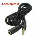 3.5mm Male to Female Stereo Audio Headphone Aux Extension Cord Cable