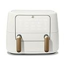 9QT TriZone Air Fryer with White Icing by Drew Barrymore - Large Capacity, Healthy Cooking, and Sleek Design (White)"