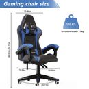 Ergonomic Gaming Chair High Back Leather Swivel Computer Seat Lumbar Support